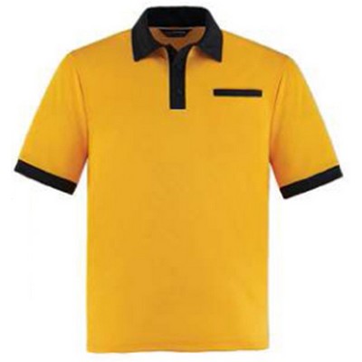 Men's Two Toned Polyester Polo Shirt